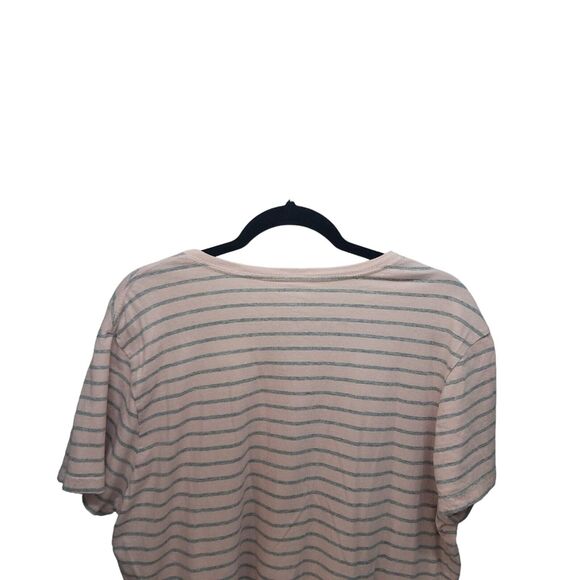 GoodFellow & Co. Mens Sz L Pink Gray Striped Short Sleeve T-Shirt - Picture 5 of 9